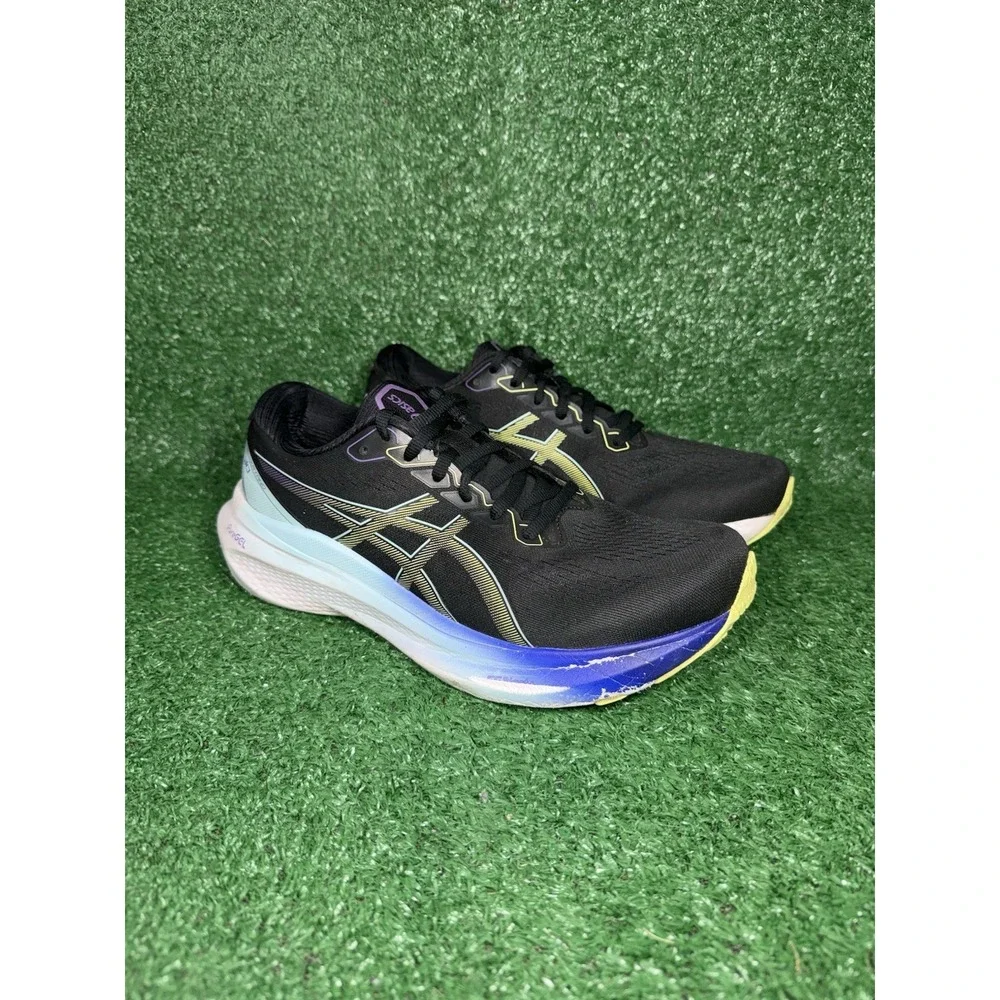 ASICS Gel-Kayano 30 Women Size 10 Black Blue Running Shoes Gym Sneakers 1012B357